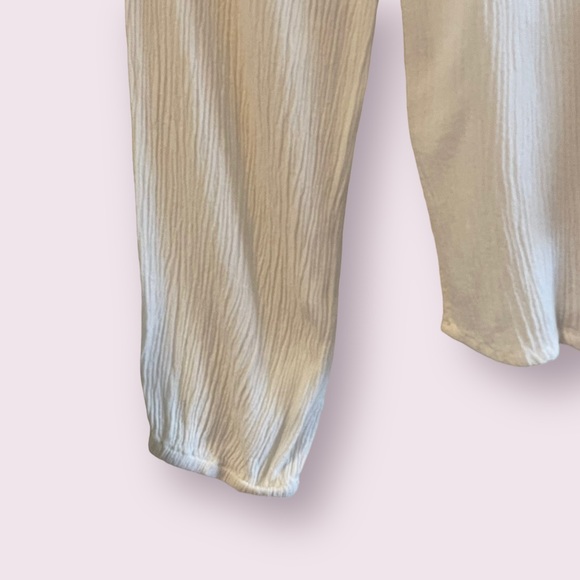 Michael Kors Peasant Off White & Navy Embroidered Bohemian Tassel Blouse WomenS - Picture 2 of 5